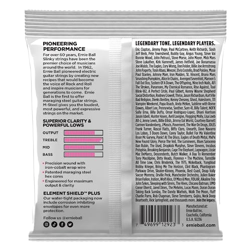 Ernie Ball Super Slinky M-Steel Guitar Strings, 9-42 (P02923) - Image 2