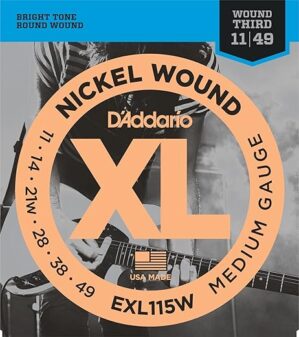 D’Addario EXL115Wx5 Electric Guitar Strings (.011-.049)