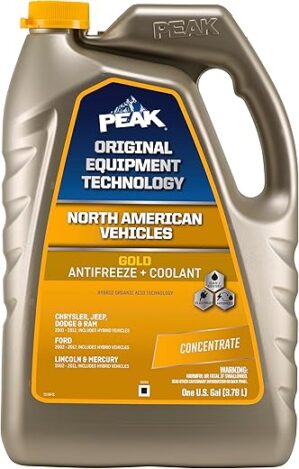 PEAK Extended Life Gold Concentrate Antifreeze/Coolant, 1 Gal