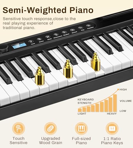 EYTSE 88 Key Folding Piano Keyboard, Portable - Image 4