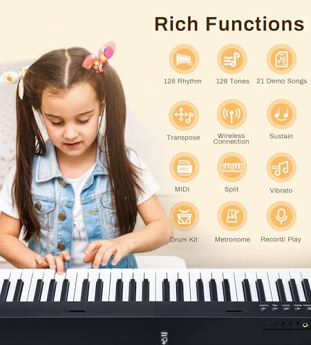EYTSE 88 Key Folding Piano Keyboard, Portable - Image 2