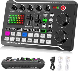 Facmogu F998 Live Sound Card Audio Mixer