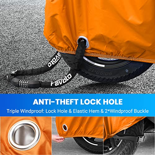 Favoto Motorcycle Cover Reflective 96.5 Inches Waterproof - Image 5