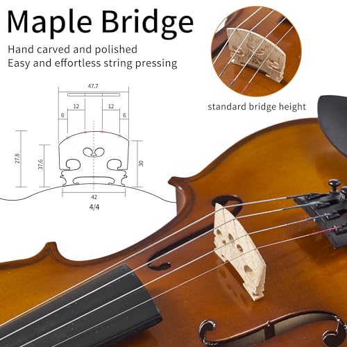 FDT&ENJOY Violin For Beginners Adults, 4/4 Full Size - Image 4