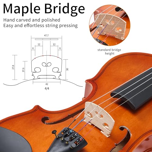 FDT&ENJOY Violin For Beginners Adults, 4/4 Full Size - Image 4