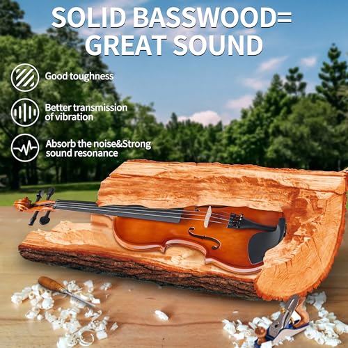 FDT&ENJOY Violin For Beginners Adults, 4/4 Full Size - Image 5