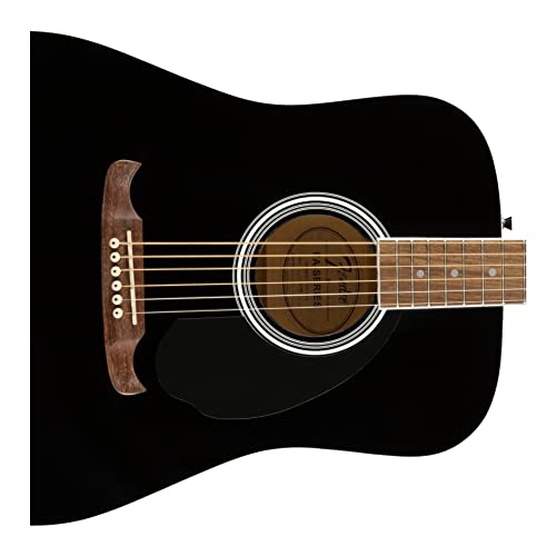 Fender FA-125 Dreadnought Acoustic Guitar, Black - Image 3