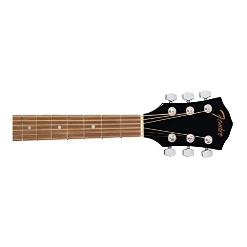 Fender FA-125 Dreadnought Acoustic Guitar, Black - Image 5