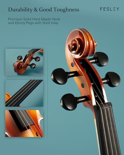 Fesley Violin Full Set: 4/4 Polished Violin Kit - Image 2