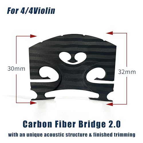 FGM Premium Carbon Fiber Violin Bridge 4/4 - Image 4