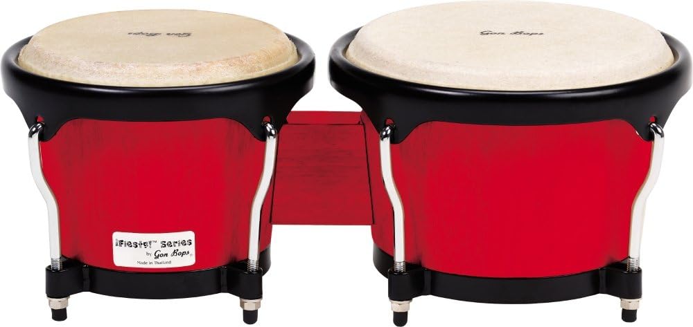 Gon Bops Fiesta Series Bongo, Red/Black Hardware