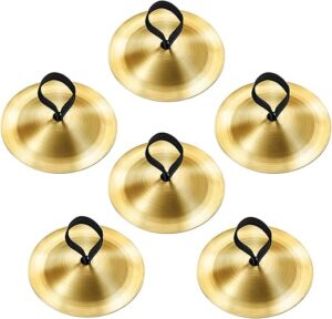 Boao Finger Cymbals Belly Dancing Instrument (Brass, Gold)