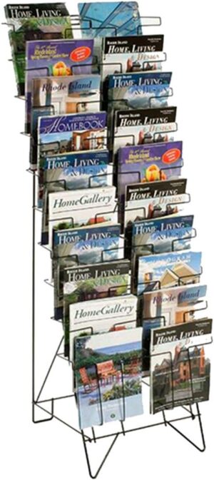 FixtureDisplays 10-Tiered Wire Literature Stand For Floor