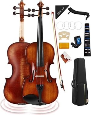 Fesley Flame Maple Full Size Violin Kit