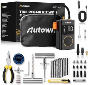 AUTOWN Flat Tire Repair Kit with Compressor