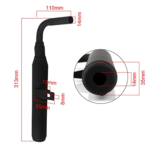 FLYPIG Motorcycle Muffler Pipe Exhaust Silencer For Yamaha PW50 - Image 2
