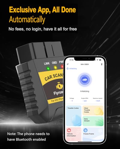 FlyroadUp OBD2 Scanner Bluetooth Diagnostic Tool - Image 3