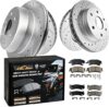 WEIZE Front And Rear Brake Rotors Pads Kit