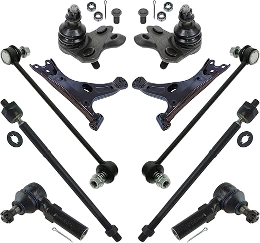 TRQ Front Steering & Suspension Kit Compatible With 2014-2019 Toyota Corolla