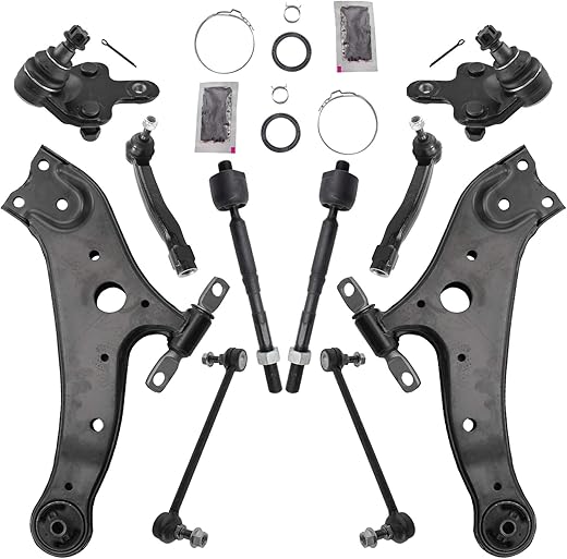 TRQ Front Steering & Suspension Kit Compatible With Lexus RX350/RX450h & Toyota Highlander/Venza