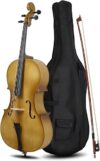 Ktaxon Full-Size Acoustic Cello Set, Matte Golden