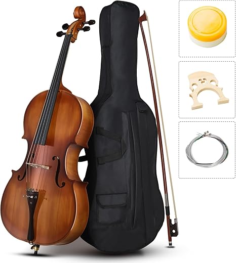 Vasitelan Full Size Acoustic Cello With Case