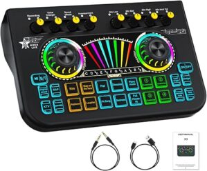 tenlamp Gaming Audio Mixer With Sound Card