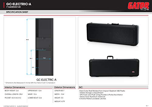 Gator Deluxe ABS Molded Electric Guitar Case (GC-ELECTRIC-A) - Image 5