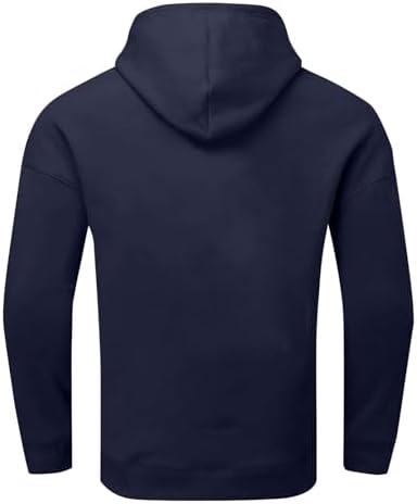Generic Mens Graphic Hoodie Drawstring Long Sleeve Hooded Sweatshirts Trendy Soft Comfy Pullover Hoodies with Pockets - Image 3