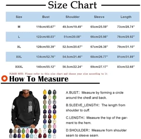 Generic Mens Graphic Hoodie Drawstring Long Sleeve Hooded Sweatshirts Trendy Soft Comfy Pullover Hoodies with Pockets - Image 5