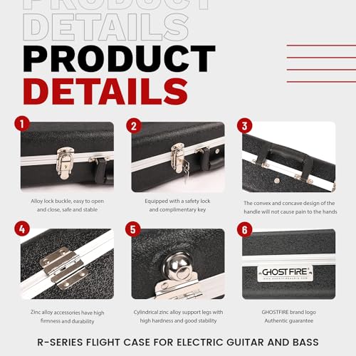 GHOSTFIRE Hard-Shell Electric Guitar Case ABS - Image 4