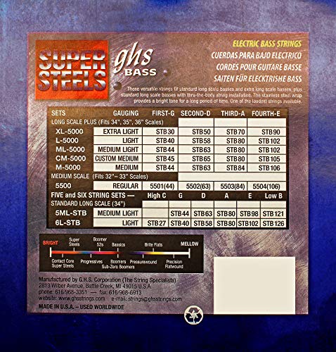 GHS Strings ML5000 Super Steels Bass Guitar Strings - Image 2