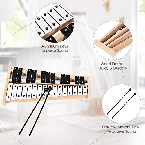 Giantex 27 Note Glockenspiel Xylophone With Mallets - Image 4