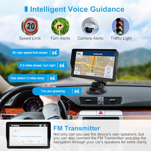 glaury 9 Inch GPS Navigator With Latest 2024 Map - Image 3