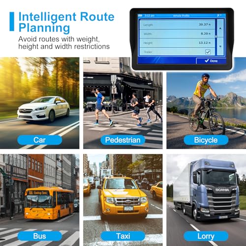 glaury 9 Inch GPS Navigator With Latest 2024 Map - Image 2