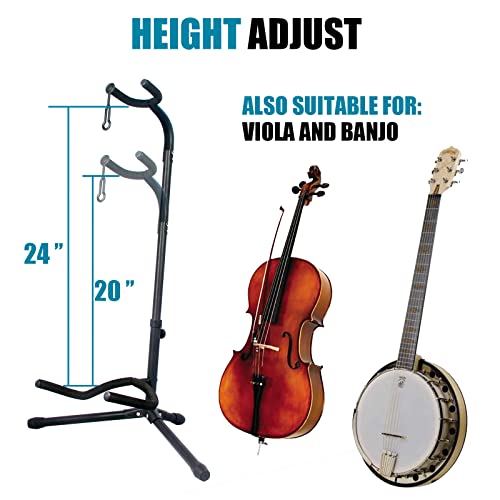 GLEAM Adjustable Folding Guitar Stand Black (CG-4) - Image 4
