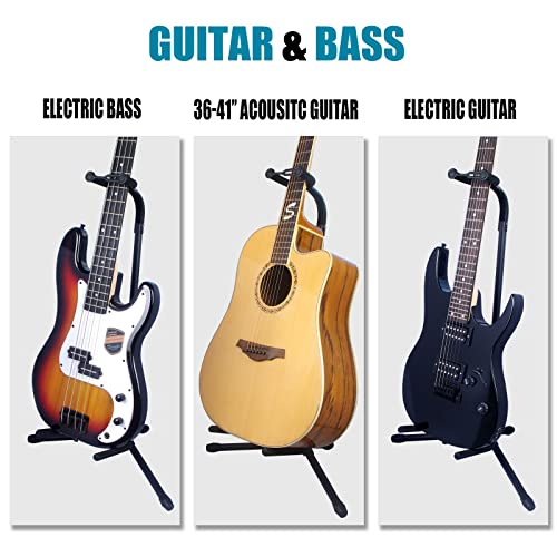 GLEAM Adjustable Folding Guitar Stand Black (CG-4) - Image 2