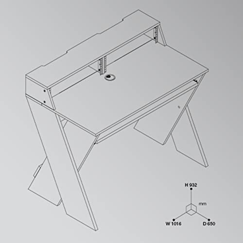 Glorious Sound Desk Compact Studio Workstation (Walnut) - Image 3