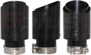 PKSHPVGS Glossy Carbon Fibre Exhaust Muffler Tip (67mm-89mm)