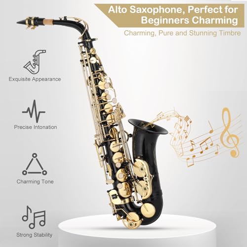 GODECOR E Flat Brass Alto Saxophone With Accessories - Image 2