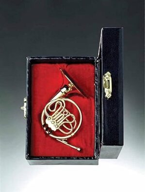 The Bridge Collection Gold Brass French Horn Miniature