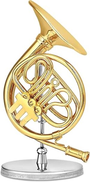 Broadway Gifts Co. Gold French Horn Miniature Replica With Case