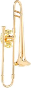 EASTROCK Gold Plated Trombone Pin Brooch