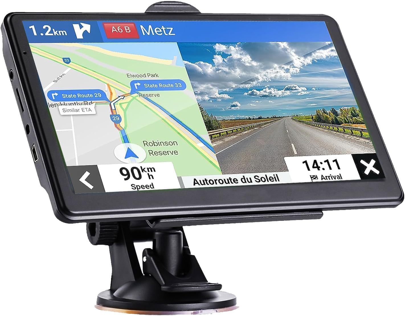NAVRUF GPS Navigation Slimline Touch Screen, USA Edition