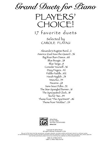 Grand Duets For Piano: Players' Choice - Image 3