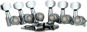 Eddaray Guitar Locking Tuners Set, E-107SP, Chrome