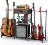 Elerator Guitar Stand With 4 Holders And Rack