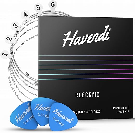 Havendi Guitar Strings Electric - Steel Nickel Coated