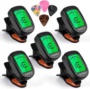 AARVI Guitar Tuner 5 Pack With LCD Display