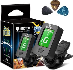 BROTOU Guitar Tuner Clip On With Capo